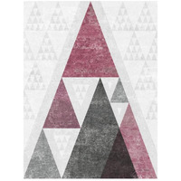 Mod Triangles III Soft Pink -Paper Art-20"x26"