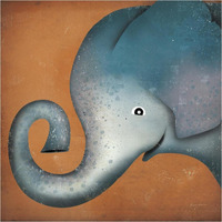 Elephant Wow -Paper Art-38"x38"