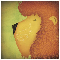 Lion Wow -Paper Art-26"x26"