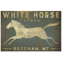 White Horse Running -Paper Art-26"x18"
