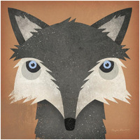 Timber Wolf -Paper Art-32"x32"