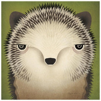 Baby Hedgehog -Paper Art-26"x26"