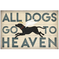 All Dogs Go to Heaven I -Paper Art-26"x18"