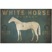 White Horse No Kentucky -Paper Art-32"x22"