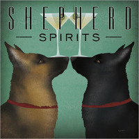 Double Shepherd Martini -Paper Art-38"x38"