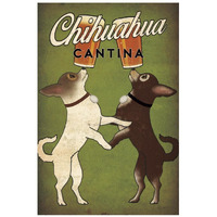 Double Chihuahua -Paper Art-18"x26"