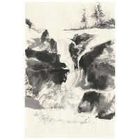 Sumi Waterfall V -Paper Art-18"x26"