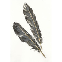 Gold Feathers III -Paper Art-34"x50"