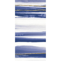 Gilded Grey III Indigo and White Crop -Paper Art-20"x38"