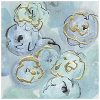 Gold Edged Teal I -Paper Art-26"x26"