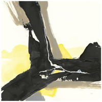 Black and Yellow III -Paper Art-42"x42"