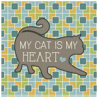 Cat Sayin IV -Paper Art-26"x26"