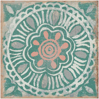 Ocean Tale Tile VI Coral -Paper Art-32"x32"