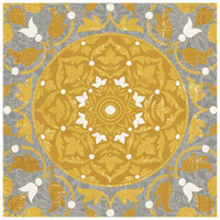 Inspired India Yellow III -Paper Art-26"x26"