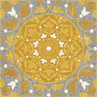 Inspired India Yellow III -Paper Art-38"x38"