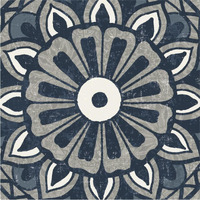 Inspired India Blue IV -Paper Art-38"x38"