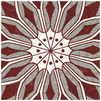 Inspired India Red V -Paper Art-20"x20"