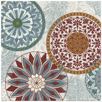 Inspired India II Crop Multi -Paper Art-42"x42"