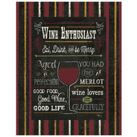 Wine Enthusiast II -Paper Art-22"x26"
