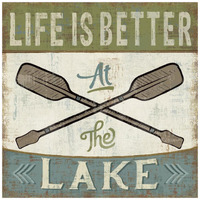 By the Lake I Better at the Lake -Paper Art-42"x42"