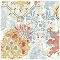 Crimson Stamps II Spring -Paper Art-42"x42"