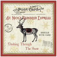 North Pole Express IV -Paper Art-26"x26"