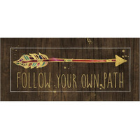 Beautiful Arrows III on Wood -Paper Art-38"x18.2"