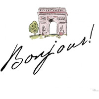 Ah Paris II on White -Paper Art-26"x26"