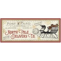 North Pole Express VI -Paper Art-52"x22"