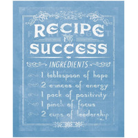 Life Recipes II Blue -Paper Art-18"x22"