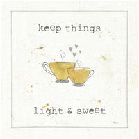 Cuisine Cuties Coffee Hearts -Paper Art-26"x26"