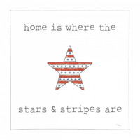 USA Cuties IV on White -Paper Art-20"x20"