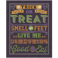 Halloween Talk I Color Purple -Paper Art-18"x22"