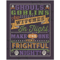 Halloween Talk II Color Purple -Paper Art-18"x22"