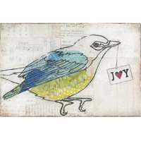 Love Birds III Joy -Paper Art-38"x26"