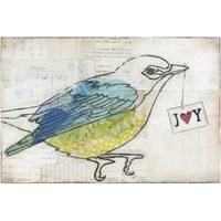 Love Birds III Joy -Paper Art-62"x42"