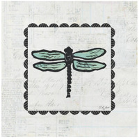 Dragonfly Stamp -Paper Art-20"x20"