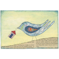 Mapping the Way Home II -Paper Art-26"x18"