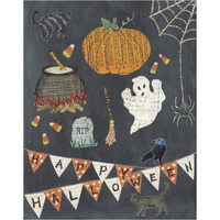 Halloween Whimsy I -Paper Art-30"x37"