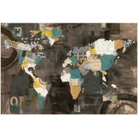 Golden World on Brown -Paper Art-32"x22"