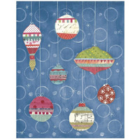 Retro Ornaments I Blue -Paper Art-22"x26"