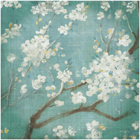 White Cherry Blossoms I Aged no Bird -Paper Art-32"x32"