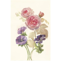 Watercolor Flowers III -Paper Art-34"x50"
