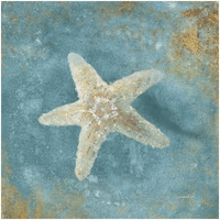 Treaures from the Sea IV Aqua -Paper Art-32"x32"