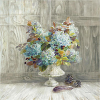 Rustic Florals -Paper Art-38"x38"