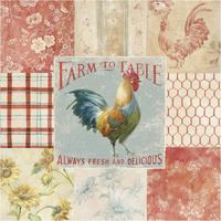 Farm Nostalgia I -Paper Art-38"x38"