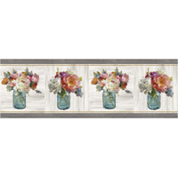 French Cottage Bouquet IV -Paper Art-38"x14"