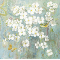 Spring Dream I Butterfly and Bird -Paper Art-38"x38"