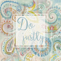 Spring Dream Paisley II Pink Sentiment -Paper Art-38"x38"