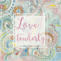 Spring Dream Paisley III Pink Sentiment -Paper Art-38"x38"